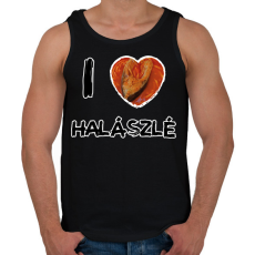PRINTFASHION I love halászlé - Férfi atléta - Fekete