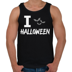 PRINTFASHION I love Halloween - Férfi atléta - Fekete