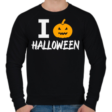 PRINTFASHION I love Halloween - Férfi pulóver - Fekete férfi pulóver, kardigán