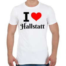 PRINTFASHION I love Hallstatt - Férfi póló - Fehér férfi póló