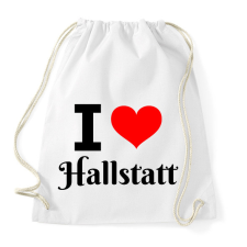 PRINTFASHION I love Hallstatt - Sportzsák, Tornazsák - Fehér tornazsák