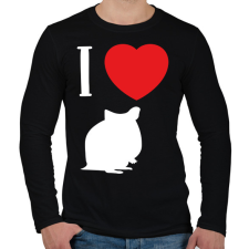 PRINTFASHION I love hamster (white) - Férfi hosszú ujjú póló - Fekete férfi póló