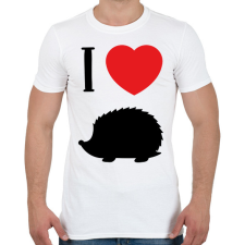 PRINTFASHION I love hedgehog (black) - Férfi póló - Fehér férfi póló