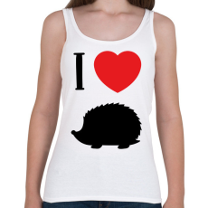 PRINTFASHION I love hedgehog (black) - Női atléta - Fehér