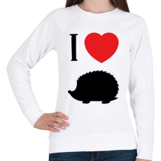 PRINTFASHION I love hedgehog (black) - Női pulóver - Fehér