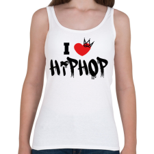 PRINTFASHION I love hiphop (black) - Női atléta - Fehér női trikó