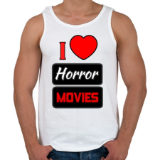 PRINTFASHION I love Horror Movies - Férfi atléta - Fehér atléta, trikó