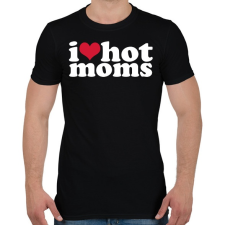 PRINTFASHION i love hot moms - Férfi póló - Fekete férfi póló