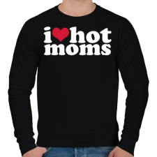PRINTFASHION i love hot moms - Férfi pulóver - Fekete férfi pulóver, kardigán