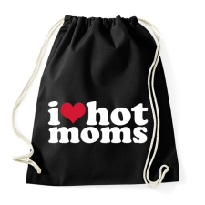 PRINTFASHION i love hot moms - Sportzsák, Tornazsák - Fekete tornazsák