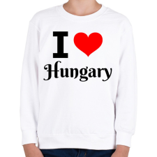 PRINTFASHION I love Hungary - Gyerek pulóver - Fehér gyerek pulóver, kardigán