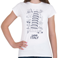 PRINTFASHION I LOVE ITALY 1 - Női póló - Fehér női póló