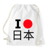 PRINTFASHION I love Japan 2 - Sportzsák, Tornazsák - Fehér