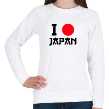 PRINTFASHION I love Japan 3 - Női pulóver - Fehér női pulóver, kardigán