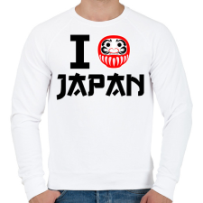 PRINTFASHION I love Japan 4 - Férfi pulóver - Fehér férfi pulóver, kardigán