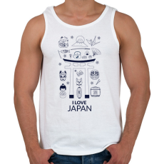 PRINTFASHION I LOVE JAPAN 5 - Férfi atléta - Fehér