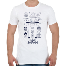 PRINTFASHION I LOVE JAPAN 5 - Férfi póló - Fehér férfi póló