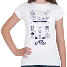 PRINTFASHION I LOVE JAPAN 5 - Női póló - Fehér női póló