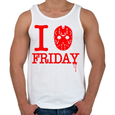 PRINTFASHION I love Jason! - Férfi atléta - Fehér