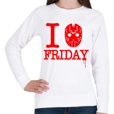 PRINTFASHION I love Jason! - Női pulóver - Fehér női pulóver, kardigán