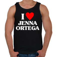 PRINTFASHION I LOVE JENNA ORTEGA - Férfi atléta - Fekete