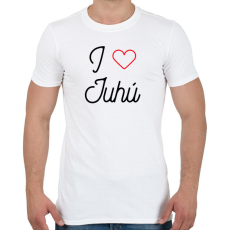 PRINTFASHION I love juhú - Férfi póló - Fehér