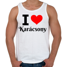 PRINTFASHION I love Karácsony - Férfi atléta - Fehér