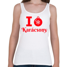 PRINTFASHION I love Karácsony  - Női atléta - Fehér