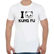 PRINTFASHION I love Kung Fu 2 - Férfi póló - Fehér férfi póló