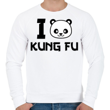 PRINTFASHION I love Kung Fu 2 - Férfi pulóver - Fehér férfi pulóver, kardigán