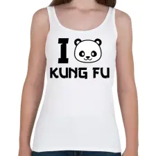 PRINTFASHION I love Kung Fu 2 - Női atléta - Fehér női trikó