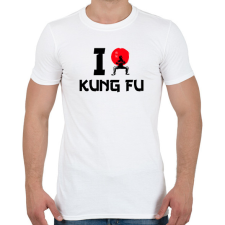 PRINTFASHION I love Kung Fu - Férfi póló - Fehér férfi póló