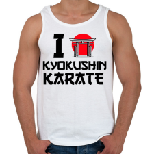 PRINTFASHION I love Kyokushin Karate - Férfi atléta - Fehér atléta, trikó
