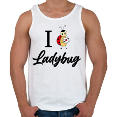 PRINTFASHION I love Ladybug - Férfi atléta - Fehér