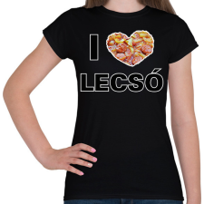 PRINTFASHION I love lecsó - Női póló - Fekete női póló