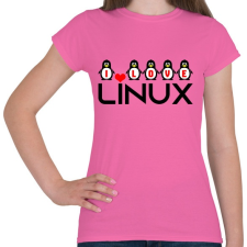 PRINTFASHION I love linux - Női póló - Rózsaszín női póló