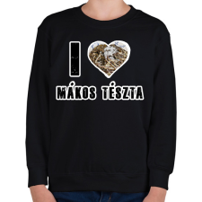 PRINTFASHION I Love Mákos Tészta - Gyerek pulóver - Fekete gyerek pulóver, kardigán