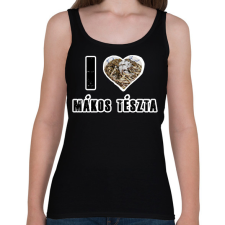 PRINTFASHION I Love Mákos Tészta - Női atléta - Fekete női trikó