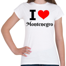 PRINTFASHION I love Montenegro - Női póló - Fehér női póló