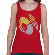 PRINTFASHION I Love Music - Női atléta - Cseresznyepiros