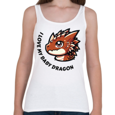 PRINTFASHION I love my baby dragon - Női atléta - Fehér