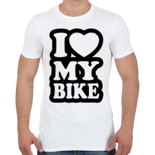 PRINTFASHION I love my bike - Férfi póló - Fehér férfi póló