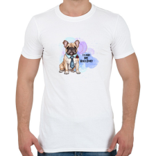 PRINTFASHION I love my bulldog - Férfi póló - Fehér férfi póló