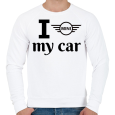 PRINTFASHION I love my car - Férfi pulóver - Fehér