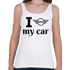 PRINTFASHION I love my car - Női atléta - Fehér női trikó