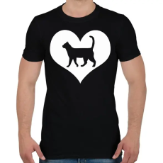 PRINTFASHION I love my cat - Férfi póló - Fekete