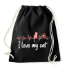 PRINTFASHION I love my cat - Sportzsák, Tornazsák - Fekete