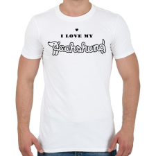 PRINTFASHION I love my dachshund - Férfi póló - Fehér férfi póló
