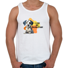 PRINTFASHION I love my dalmatian - Férfi atléta - Fehér atléta, trikó