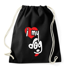 PRINTFASHION I love my dog - Sportzsák, Tornazsák - Fekete tornazsák